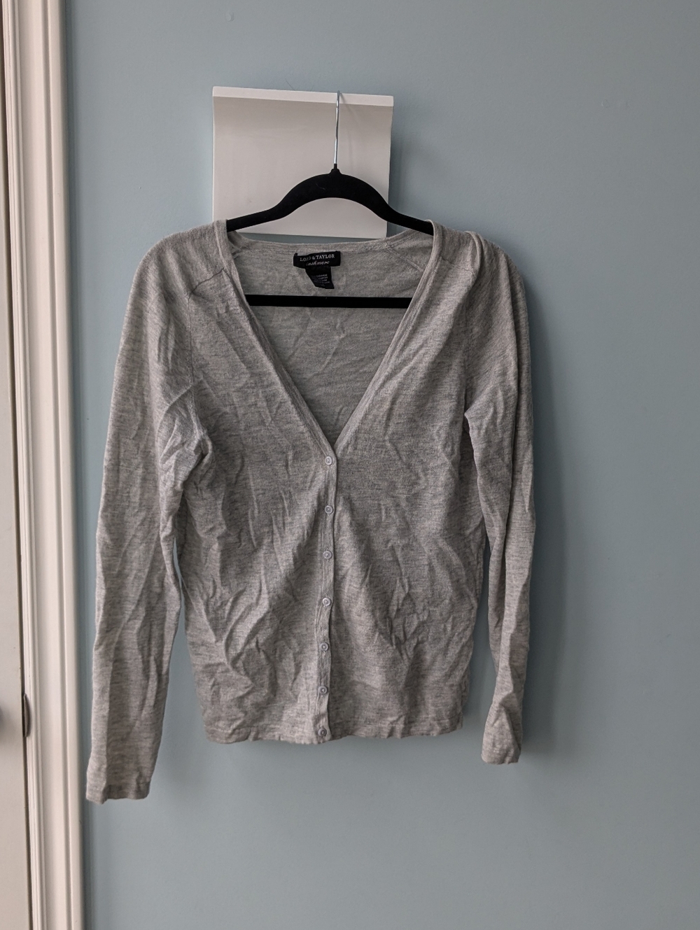 Cashmere Button-Up V-Neck Cardigan